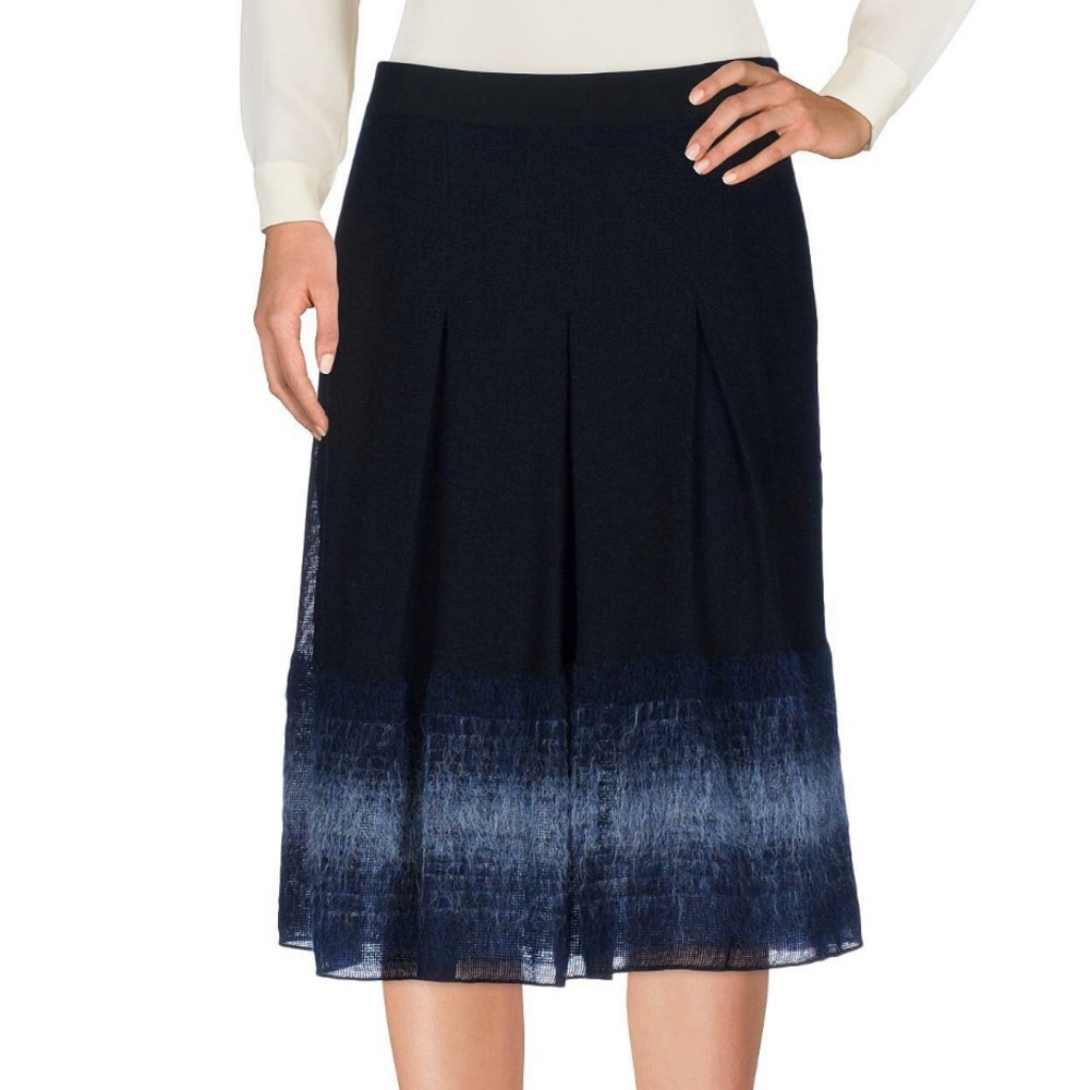 ELIE TAHARI Knee Length Skirt with Blue Wool Accent. Worn once